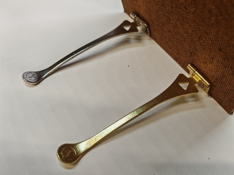 Stojanek pro fotorám  12 cm zlatý